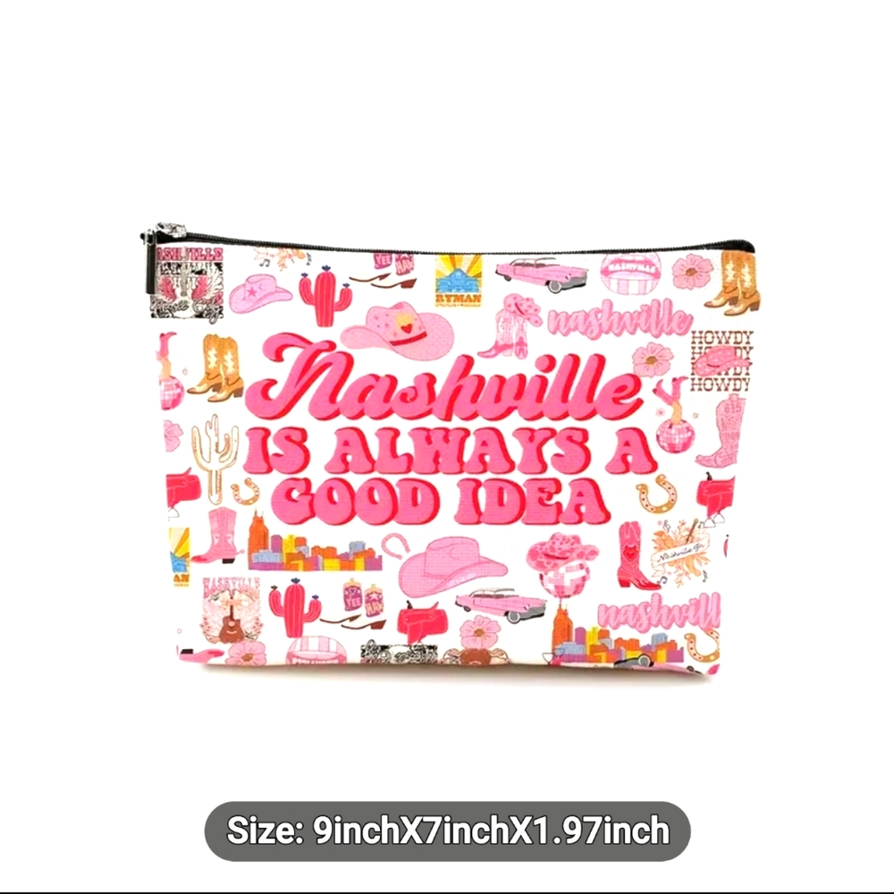 Nashville Themed Cosmetic Bag GIRLS TRIP! BACHELORETTE